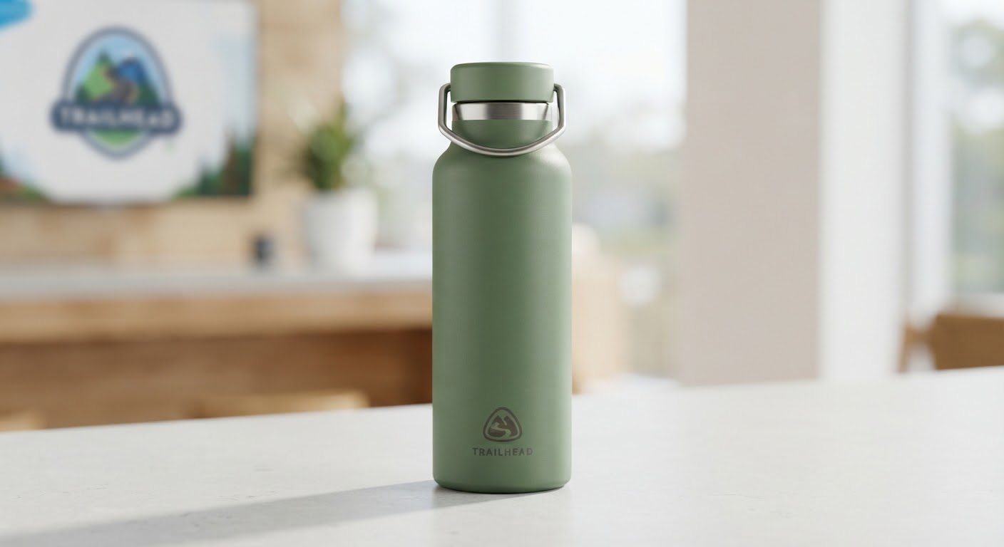 Insulated Steel Flask 1L — Vacuum-Sealed · 24h Cold